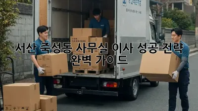 서산 죽성동 사무실 이사, 성공 전략 완벽 가이드!